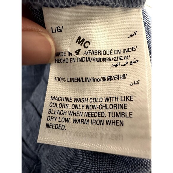 Charter Club Womans Linen Pull On Trousers Size L Minimal Travel Beach Old Money - Picture 4 of 13